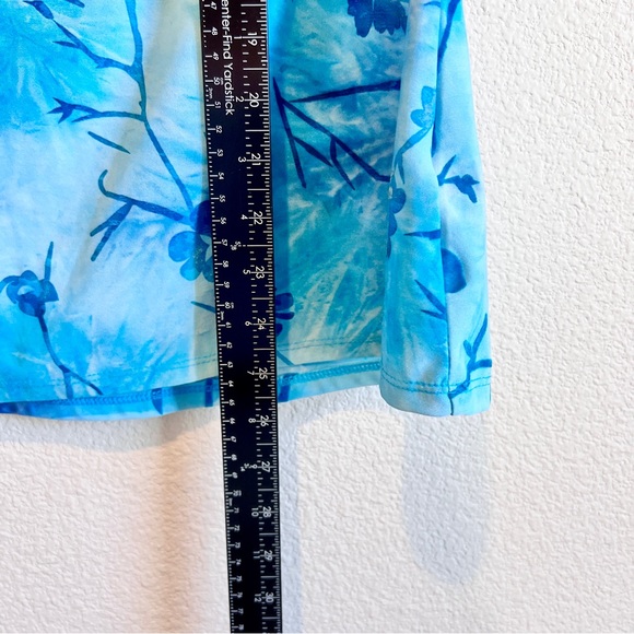 Sami & Jo Womens L Blue Floral Cowl Neck Sleeveless Top Fairy Whimsigoth Y2K - Picture 8 of 9